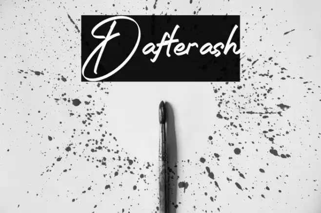 Dafterash Font examples