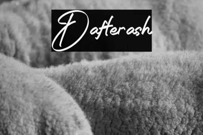 Dafterash Font examples