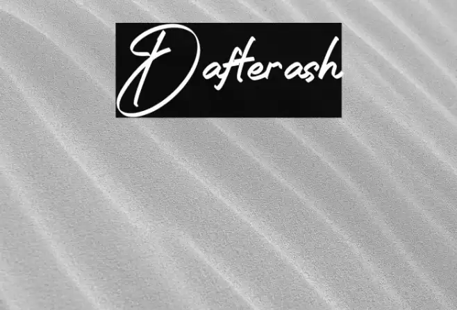 Dafterash Font examples