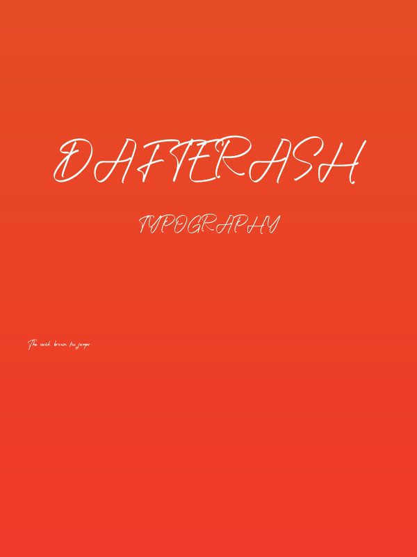Dafterash Poster