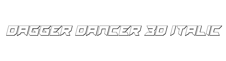 Dagger Dancer 3D Italic  Fuentes Gratis Descargar