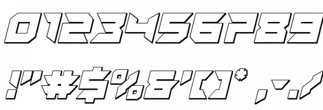 Dagger Dancer 3D Italic फ़ॉन्ट अन्य घर का काम