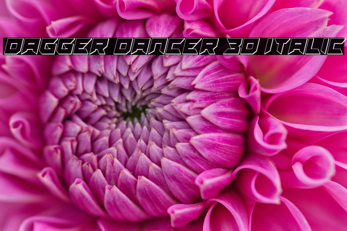 Dagger Dancer 3D Italic Example 1