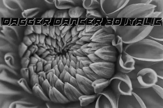 Dagger Dancer 3D Italic フォント examples