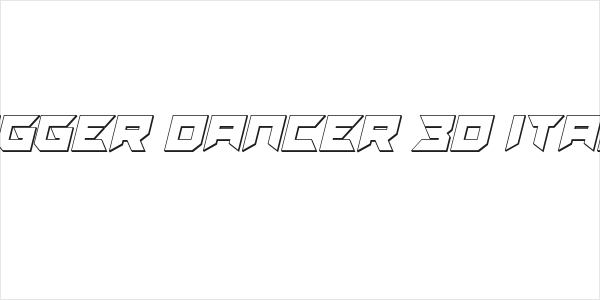 Dagger Dancer 3D Italic Logo