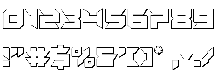 Dagger Dancer 3D Font OTHER CHARS