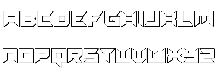 Dagger Dancer 3D Font LOWERCASE