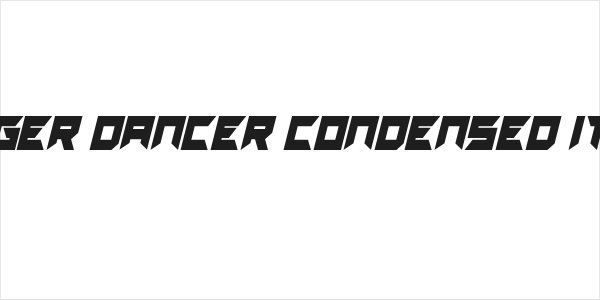 Dagger Dancer Condensed Italic Logo