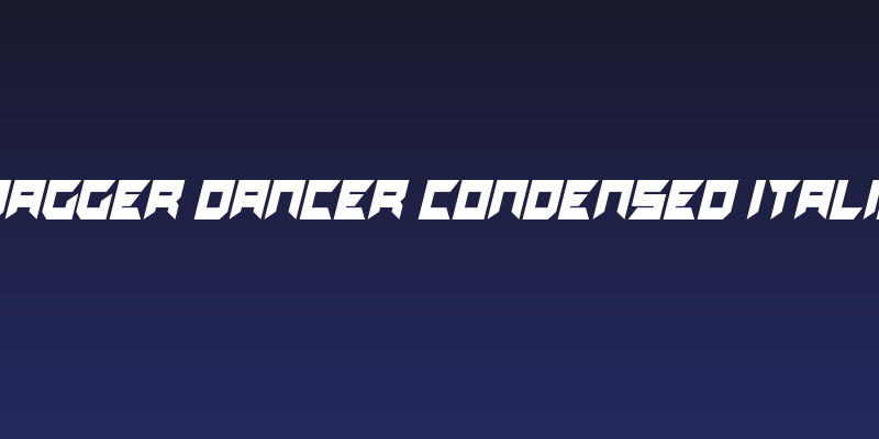 Dagger Dancer Condensed Italic Social Header