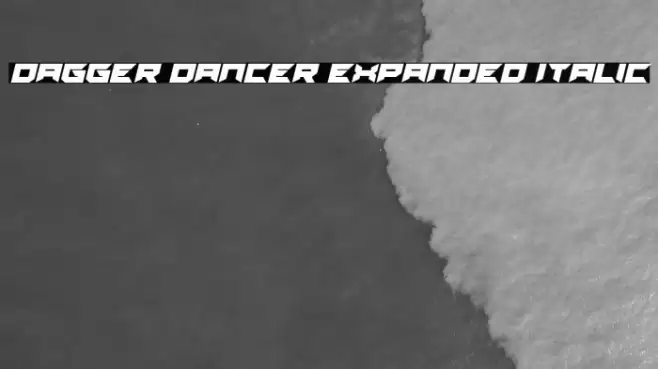 Dagger Dancer Expanded Italic Font examples