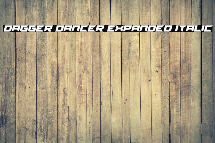 Dagger Dancer Expanded Italic Example 3