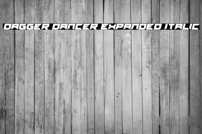 Dagger Dancer Expanded Italic Font examples