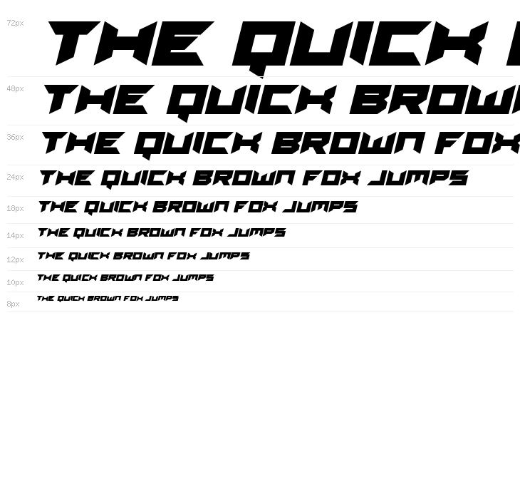 Dagger Dancer Expanded Italic Waterfall