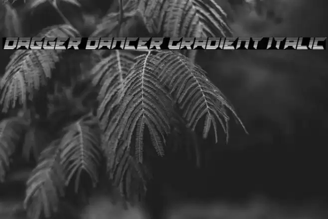 Dagger Dancer Gradient Italic 字体 examples