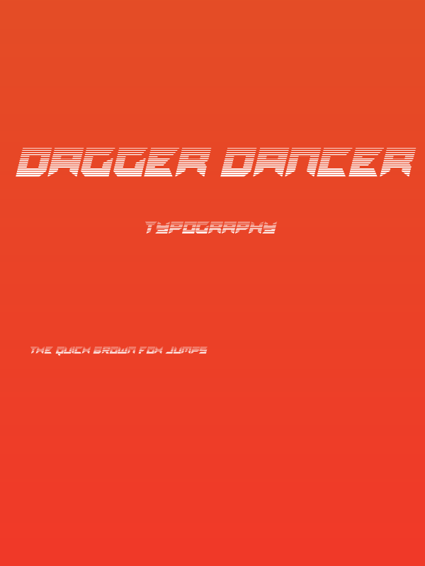 Dagger Dancer Gradient Italic Poster