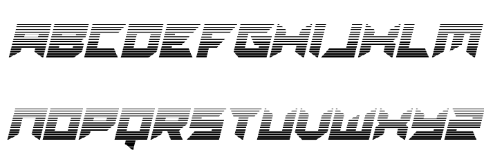 Dagger Dancer Gradient Italic Font LOWERCASE