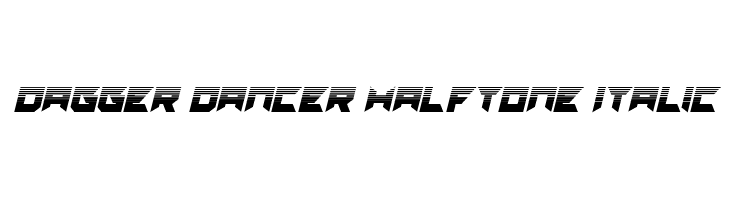 Dagger Dancer Halftone Italic Font