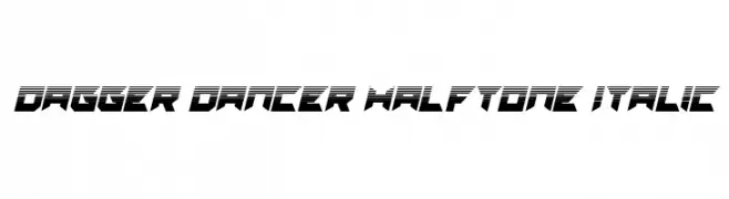 Dagger Dancer Halftone Italic  Descarca Fonturi Gratis