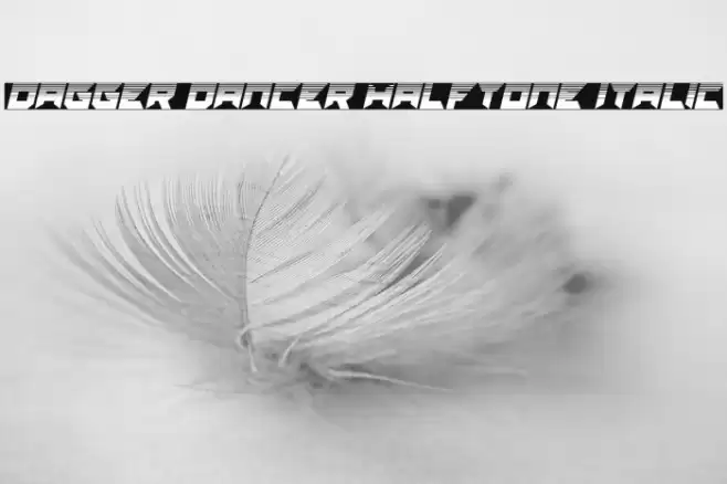 Dagger Dancer Halftone Italic Font examples
