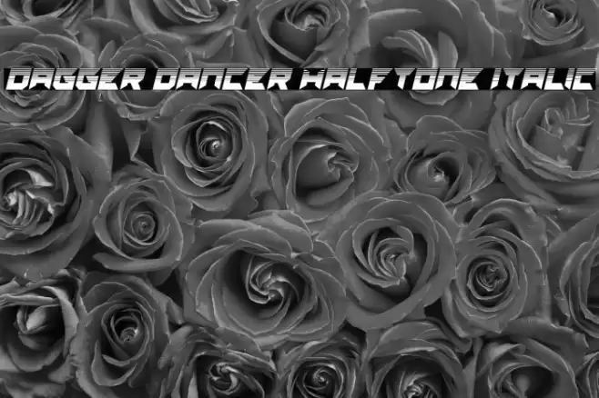 Dagger Dancer Halftone Italic Font examples
