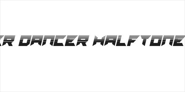 Dagger Dancer Halftone Italic Logo