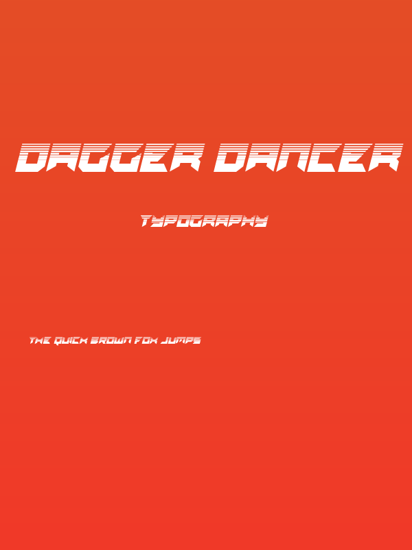Dagger Dancer Halftone Italic Poster
