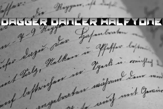 Dagger Dancer Halftone Font examples