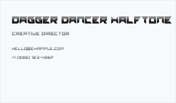 Dagger Dancer Halftone Business Card