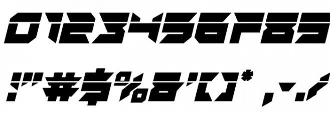 Dagger Dancer Laser Italic Font OTHER CHARS