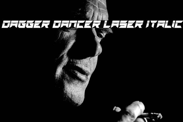Dagger Dancer Laser Italic Example 1