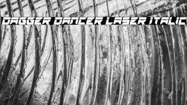 Dagger Dancer Laser Italic Font examples