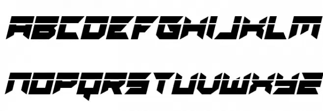 Dagger Dancer Laser Italic Font LOWERCASE
