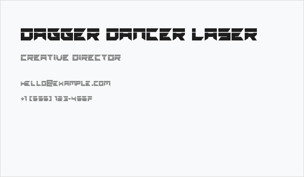 Dagger Dancer Laser Business Card