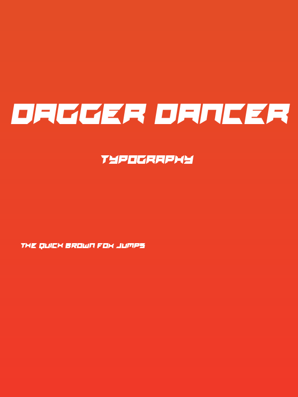 Dagger Dancer Semi-Italic Poster