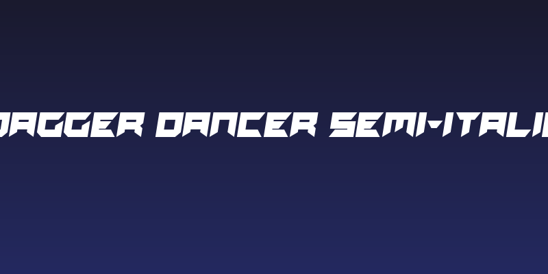 Dagger Dancer Semi-Italic Social Header