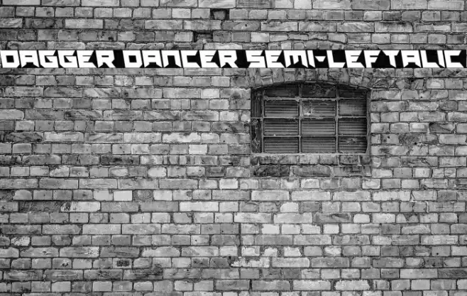 Dagger Dancer Semi-Leftalic फ़ॉन्ट examples
