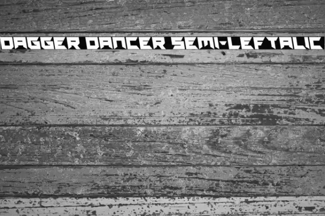 Dagger Dancer Semi-Leftalic फ़ॉन्ट examples