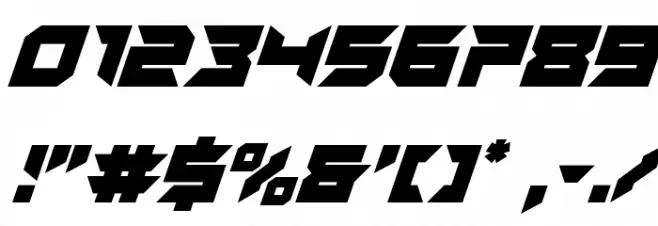 Dagger Dancer Super-Italic Font OTHER CHARS