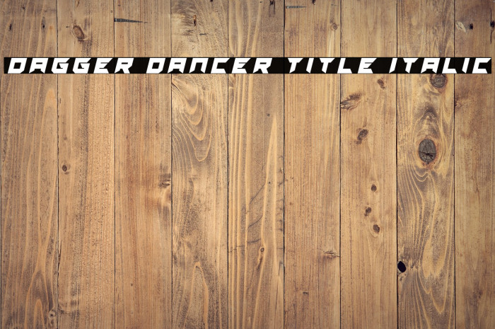 Dagger Dancer Title Italic Example 1