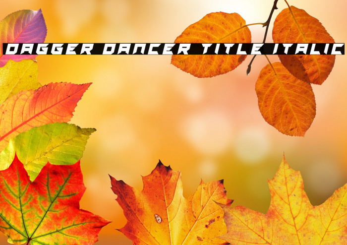 Dagger Dancer Title Italic Example 2