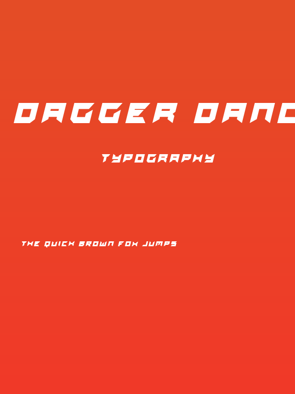 Dagger Dancer Title Italic Poster
