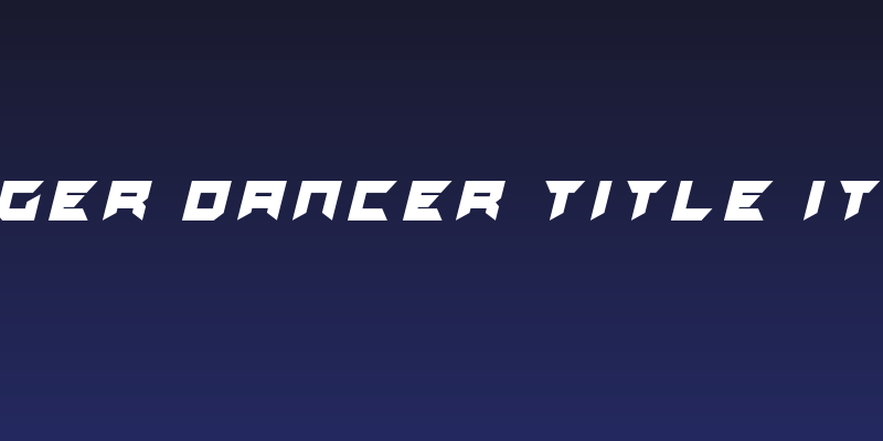 Dagger Dancer Title Italic Social Header