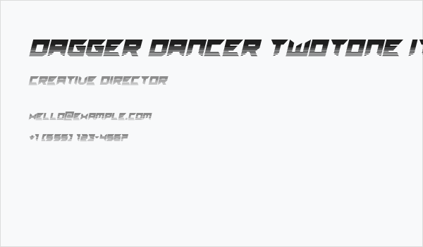 Dagger Dancer Twotone Italic Business Card