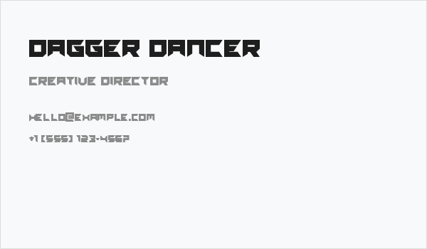 Dagger Dancer Business Card