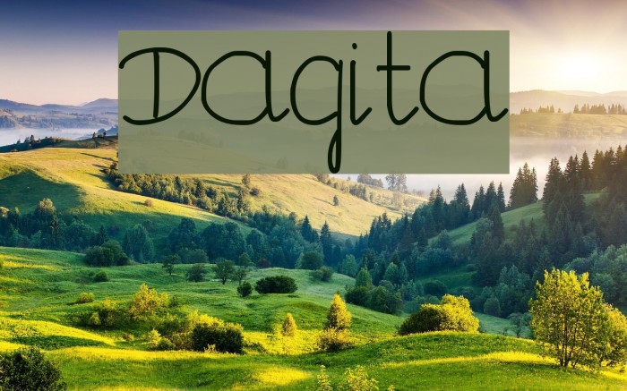 Dagita Font examples