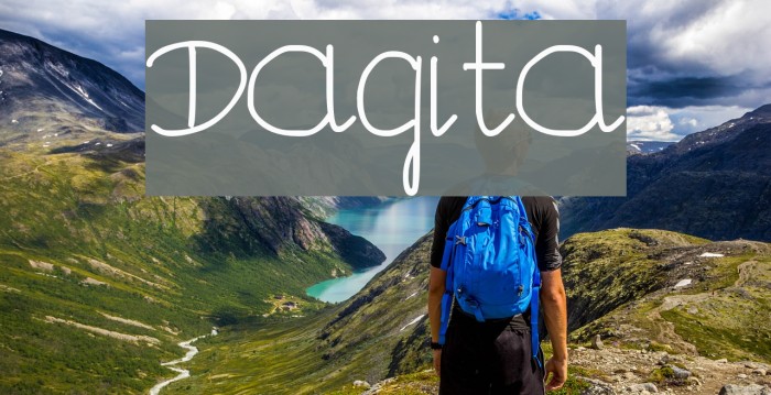 Dagita Font examples
