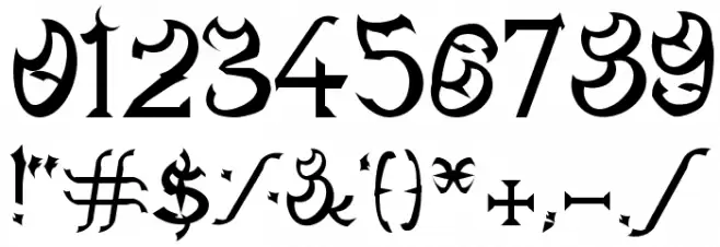 Dagon Gothic Font OTHER CHARS