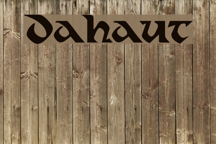 Dahaut Font examples