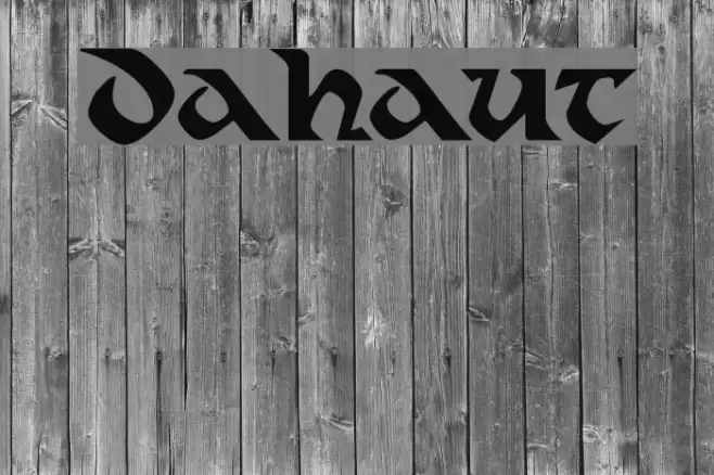 Dahaut Font examples