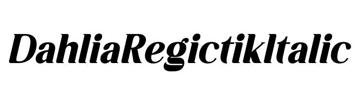 Dahlia Regictik Italic  フリーフォントのダウンロード